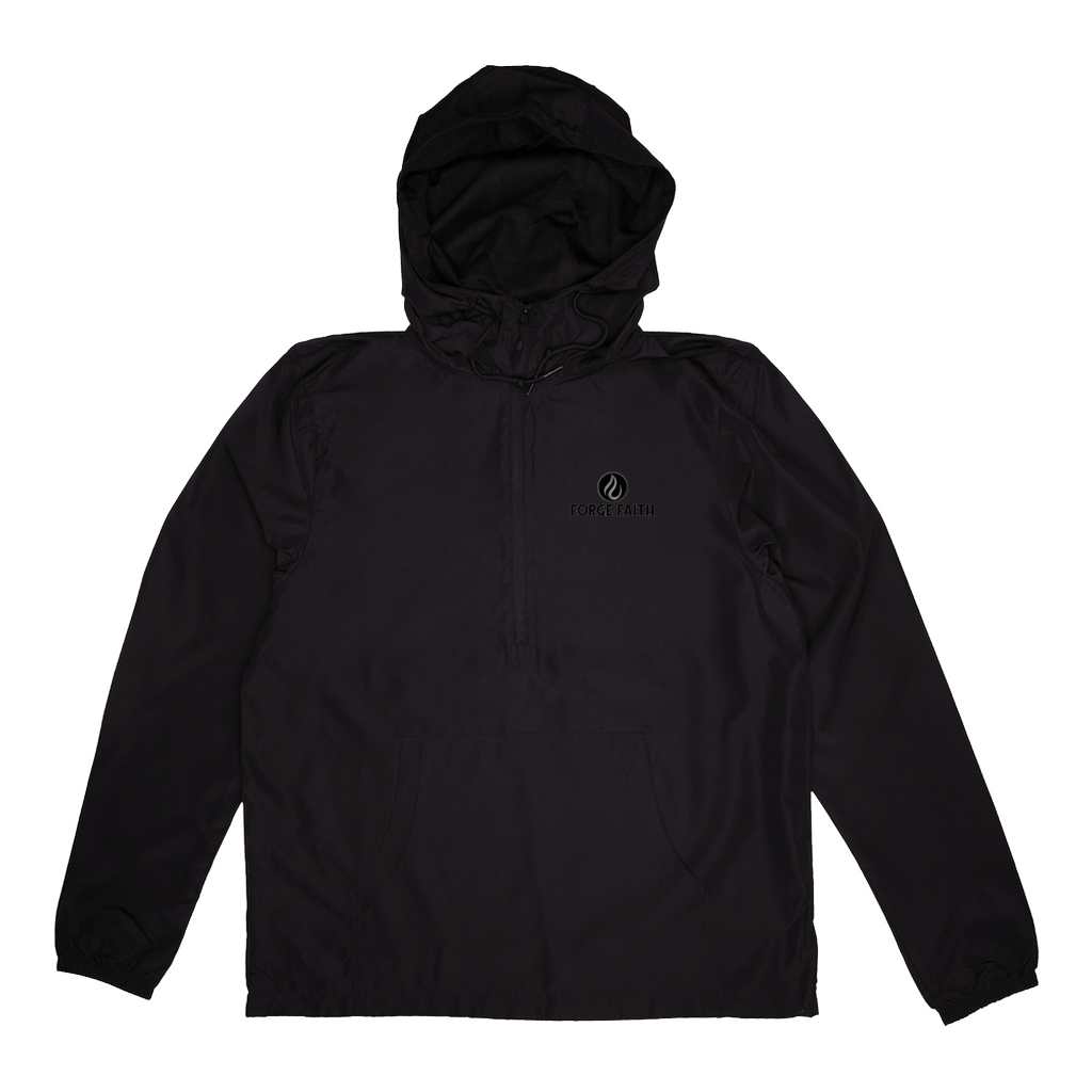 Unisex Quarter-Zip Windbreaker Poly Jacket