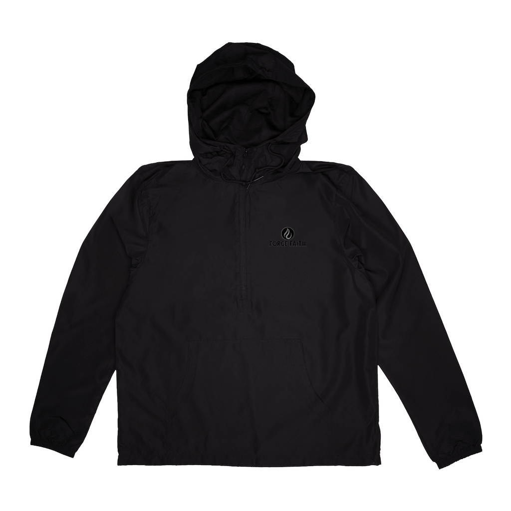 Unisex Quarter-Zip Windbreaker Poly Jacket