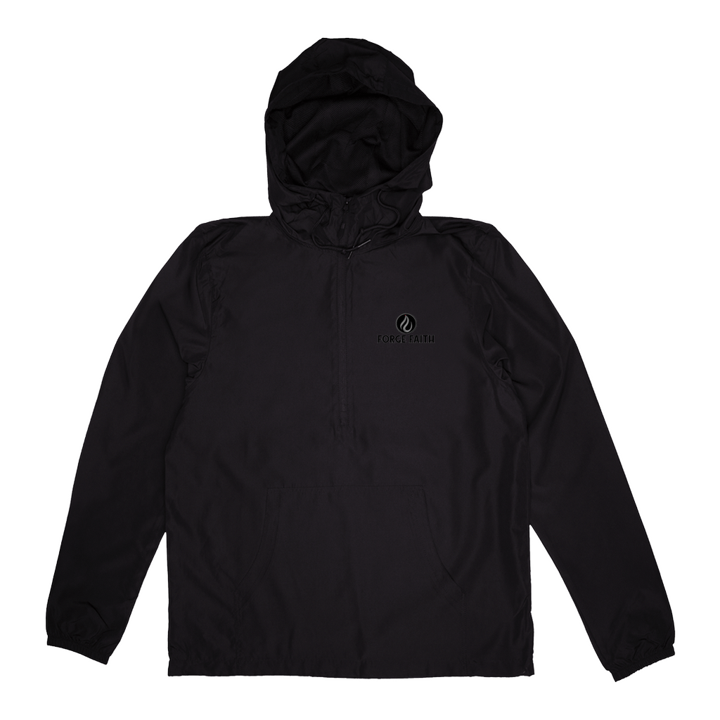 Unisex Quarter-Zip Windbreaker Poly Jacket